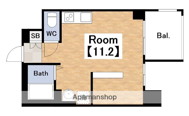 DOUBLE NINE RESIDENCE TENNOJIMIN(ワンルーム/10階)の間取り写真