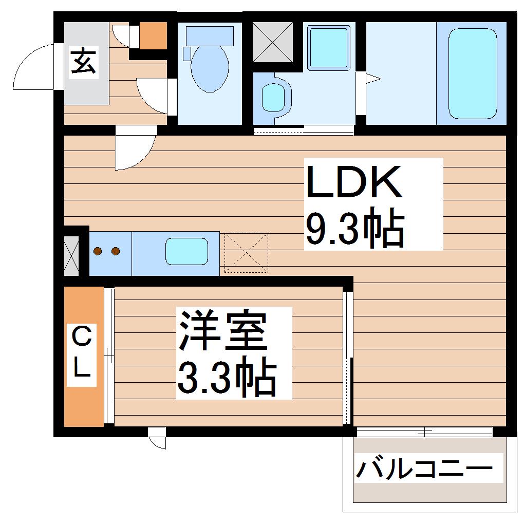 REGALEST PEAK(1LDK/2階)の間取り写真