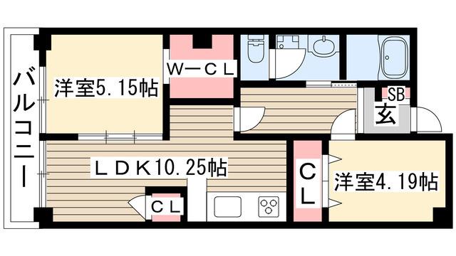 第3サンハイツ大森(2LDK/3階)の間取り写真