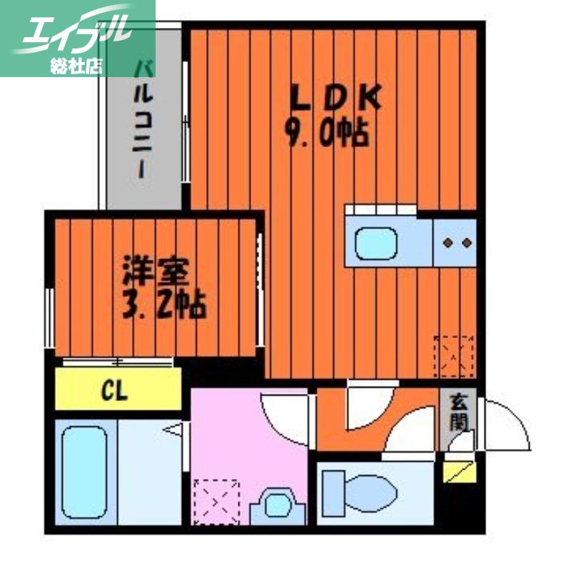 REGALEST 老松(1LDK/3階)の間取り写真