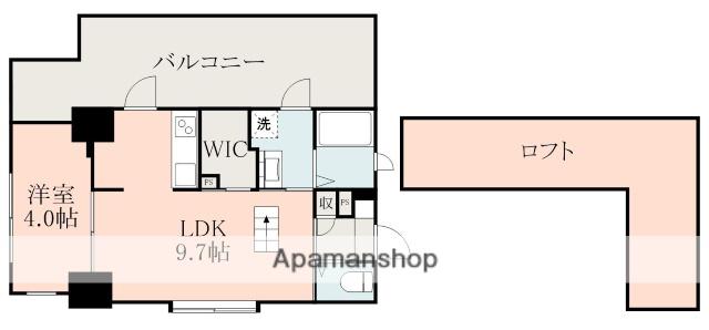 LANDMARK城西本通(1LDK/10階)の間取り写真