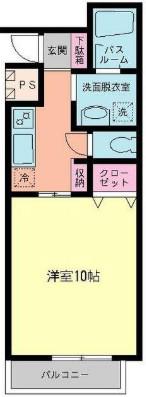 レインボーマナ上杉(1K/4階)の間取り写真