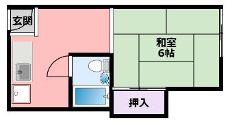 菅ハイツ(1K/3階)の間取り写真