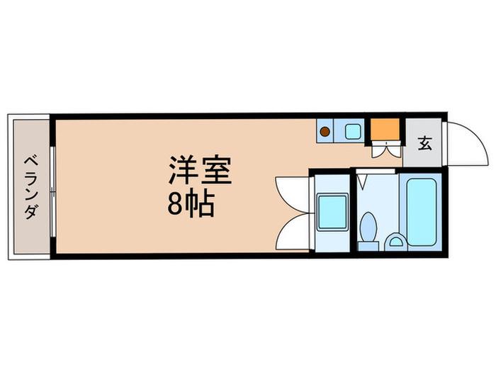 ホワイトシャイン(ワンルーム/2階)の間取り写真