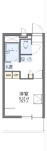 レオパレスアドバンテージ(1K/2階)の間取り写真