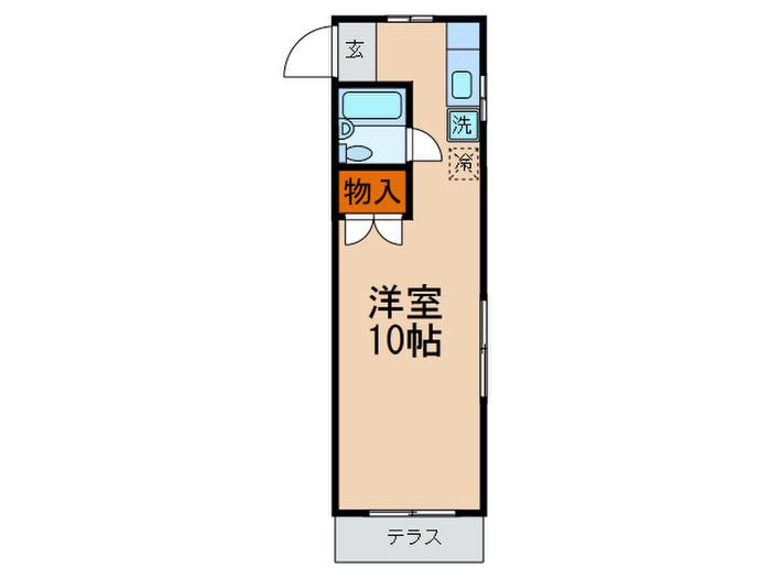 プチメゾンM(ワンルーム/1階)の間取り写真