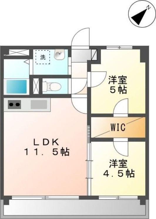 パシフィック葵(2LDK/4階)の間取り写真