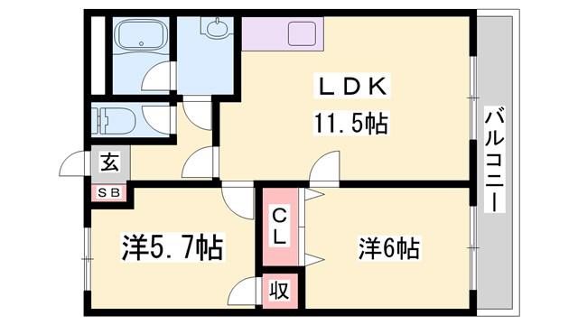 プリマベーラ(3DK/1階)の間取り写真