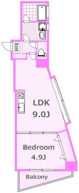 グレイシアヨコハマ(1LDK/4階)の間取り写真