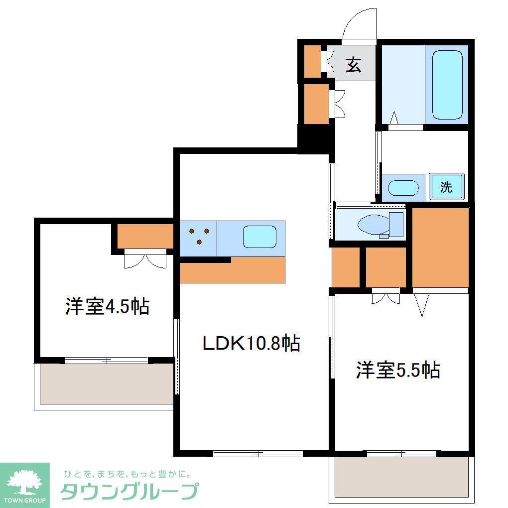 スリジエ多摩川(2LDK/1階)の間取り写真