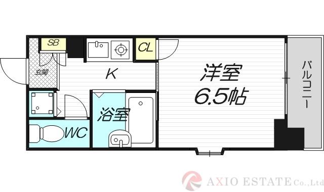 CITYLIFEプレサンス新大阪(1K/5階)の間取り写真