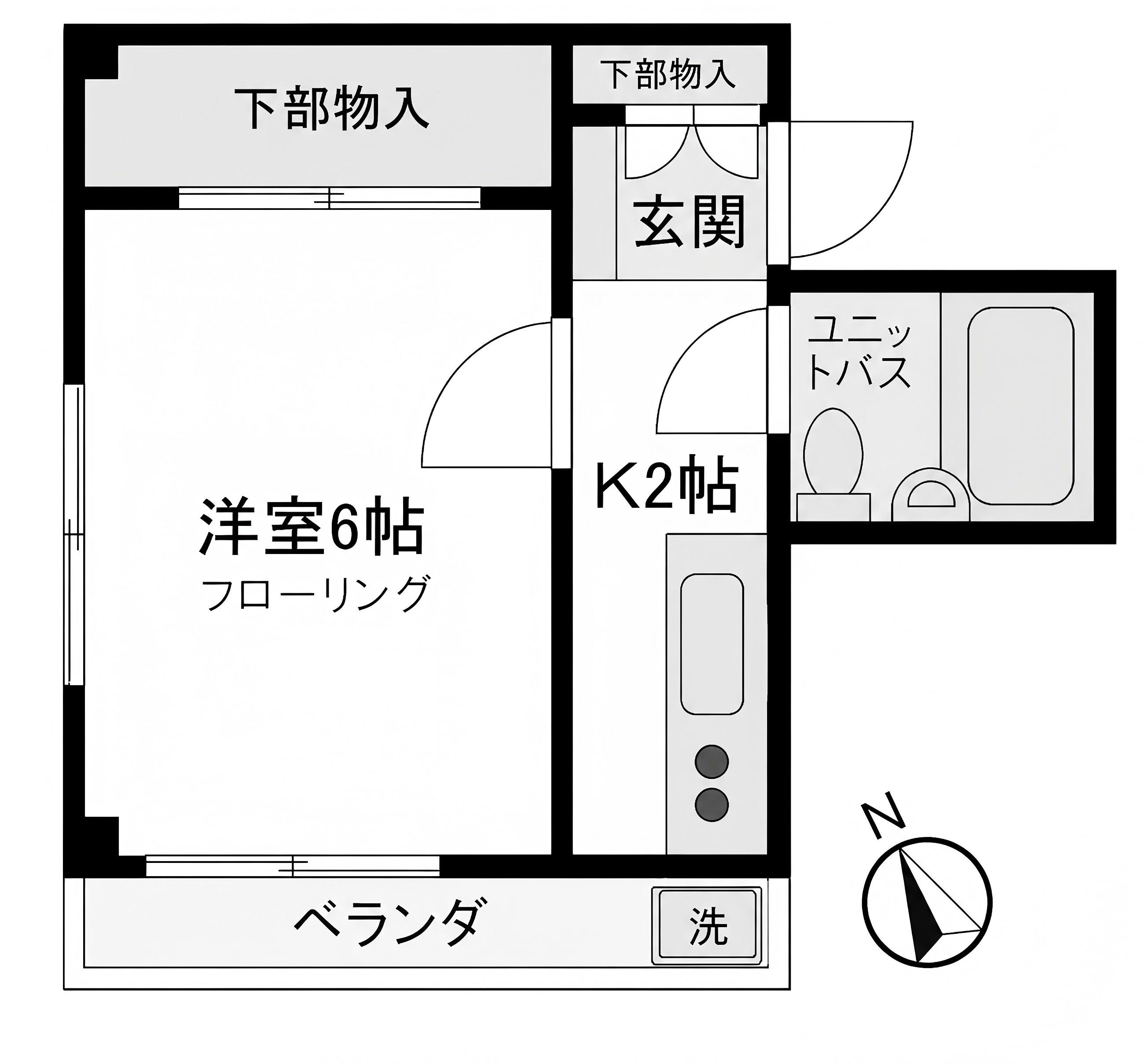日正ハイム(1K/3階)の間取り写真
