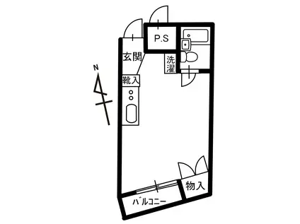 コンフォート福住(ワンルーム/4階)の間取り写真