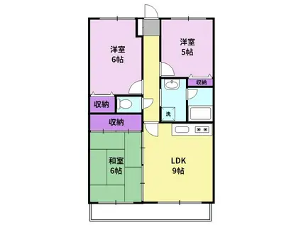 アークヒル久留米(3LDK/3階)の間取り写真