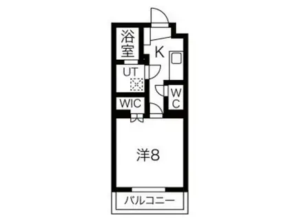 ヴィガラスO(1K/1階)の間取り写真