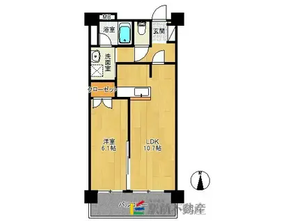 I・T・R(1LDK/3階)の間取り写真