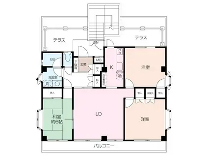 メゾンアタカ(3LDK/4階)の間取り写真
