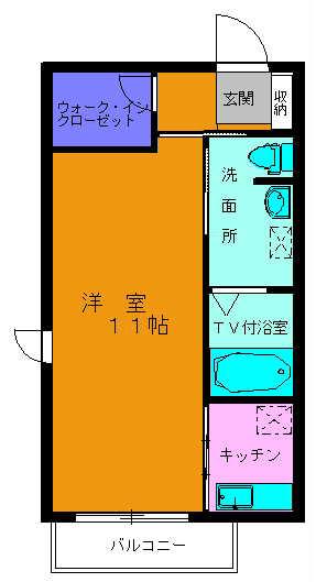 アネックス・さくら(1LDK/1階)の間取り写真