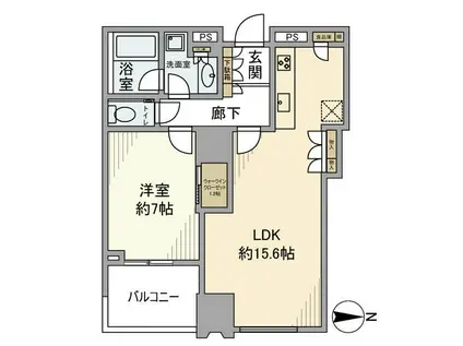 シティタワーズ豊洲ザ・ツインS棟(1LDK/5階)の間取り写真