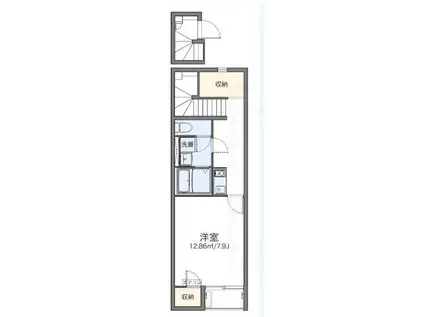 レオネクスト六甲篠原(1K/2階)の間取り写真