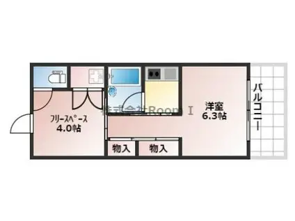 KDXレジデンス本町橋(2K/4階)の間取り写真