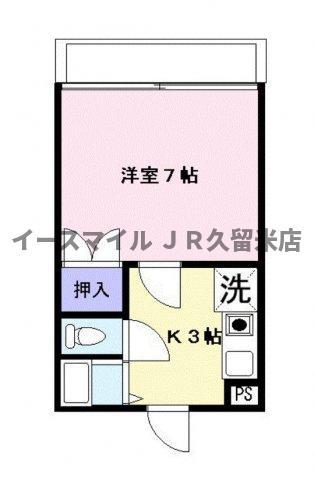 ピュア松本(1K/3階)の間取り写真