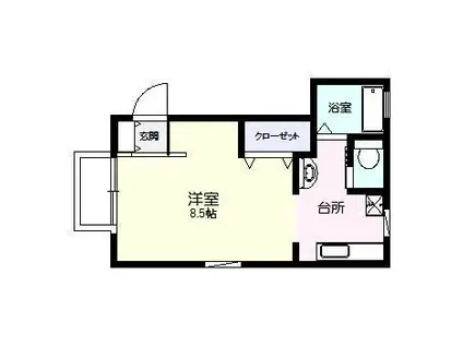 ツインハウス(1K/1階)の間取り写真