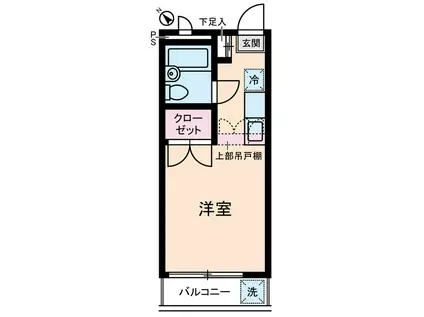 サンアベニュー狭山ヶ丘(ワンルーム/2階)の間取り写真