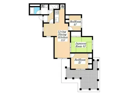 ライオンズマンション柿生(3LDK/5階)の間取り写真