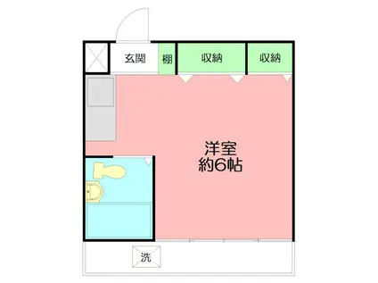 タプラ下荻野(ワンルーム/1階)の間取り写真