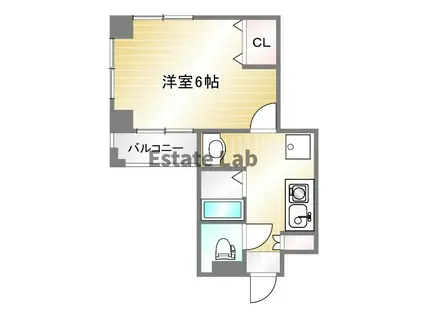 CITYSPIRE神戸元町II(1K/11階)の間取り写真