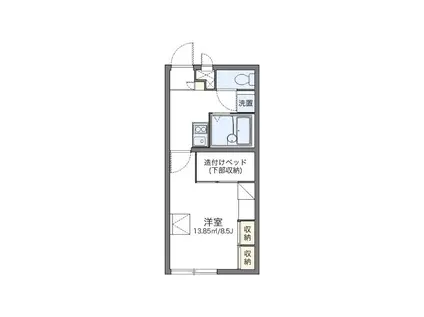 レオパレスアルカンシェル(1K/1階)の間取り写真