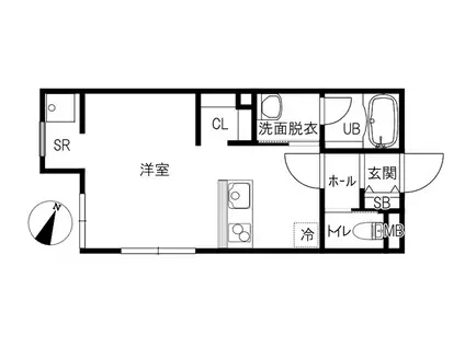 BEL STELLA(ワンルーム/2階)の間取り写真