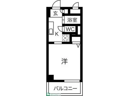 アーバンポイント川名本町(1K/4階)の間取り写真