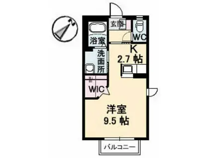 シャーメゾンNONNON(ワンルーム/1階)の間取り写真