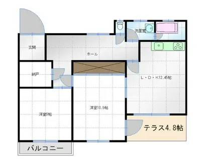 ウイングロード(2SLDK/3階)の間取り写真