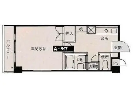 パラツイーナ光南(1DK/2階)の間取り写真