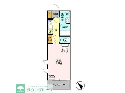 MAGNOLIA COUT(1K/1階)の間取り写真