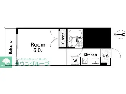 メゾンユーフラテス(ワンルーム/7階)の間取り写真