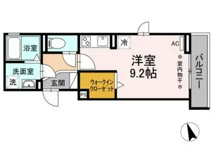 アベニュー有玉(ワンルーム/3階)の間取り写真
