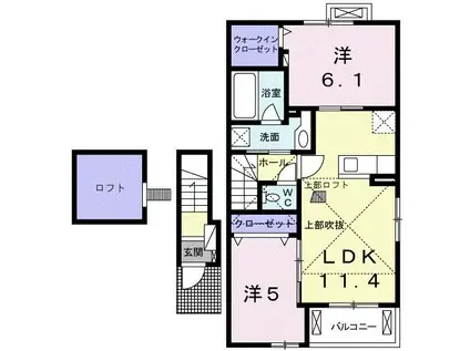 マイ フォレスタ(2LDK/2階)の間取り写真