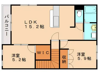 グランドセフトオートジー(2LDK/2階)の間取り写真