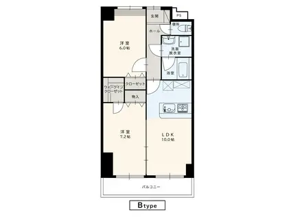 ソフィア調布(2LDK/5階)の間取り写真