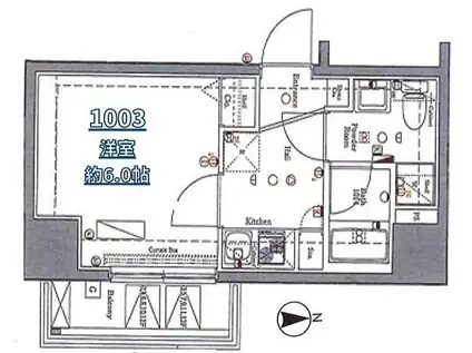 AZEST立石R(1K/10階)の間取り写真