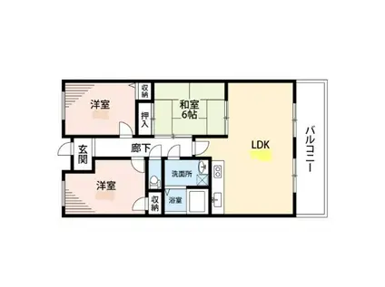 ニチゴマンションII(3LDK/1階)の間取り写真