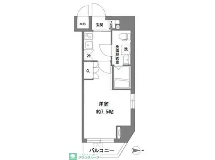 ラ・ヴィータ新御徒町(1K/5階)の間取り写真