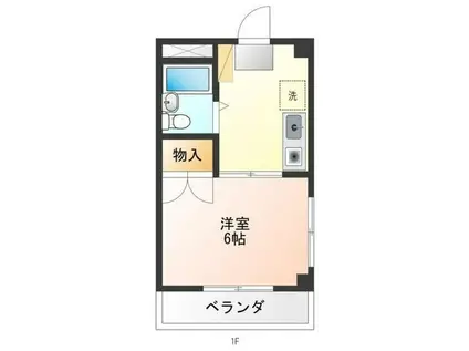 コーポウインズ府中(1K/2階)の間取り写真