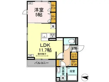 ロイヤルステージ雑賀町(1LDK/3階)の間取り写真