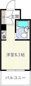 パークサイド上本町駅前(ワンルーム/6階)の間取り写真