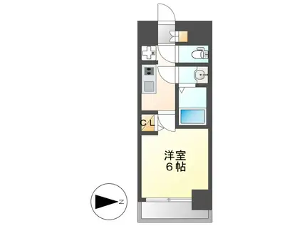 プレサンス名古屋ルクソリア(1K/9階)の間取り写真